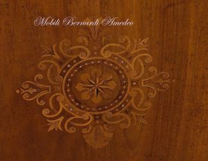 Classic sideboard in solid walnut with mother-of-pearl inlays